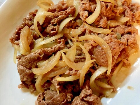 新玉ねぎの牛肉炒め